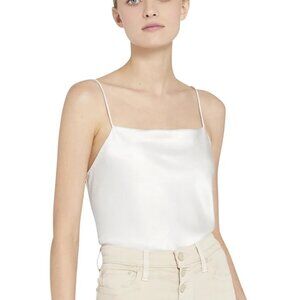 NWT$195 ALICE + OLIVIA Harmon Draped Satin Slip Tank Top Camisole L
